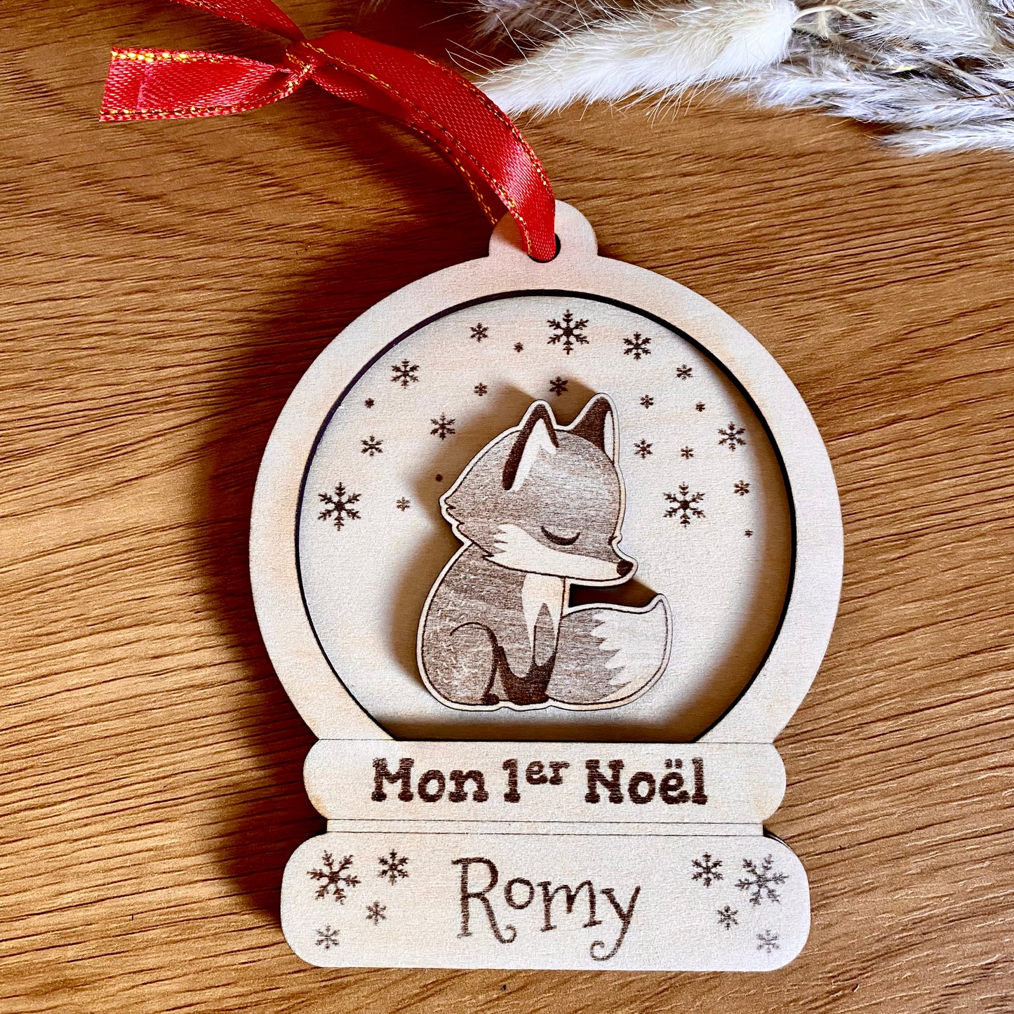 Boule à neige mon 1er Noël motif renard