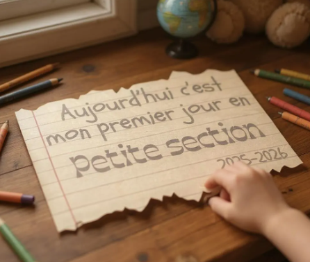 Plaque Rentrée Scolaire en Bois "Premier Jour" – Accessoire Photo Souvenir