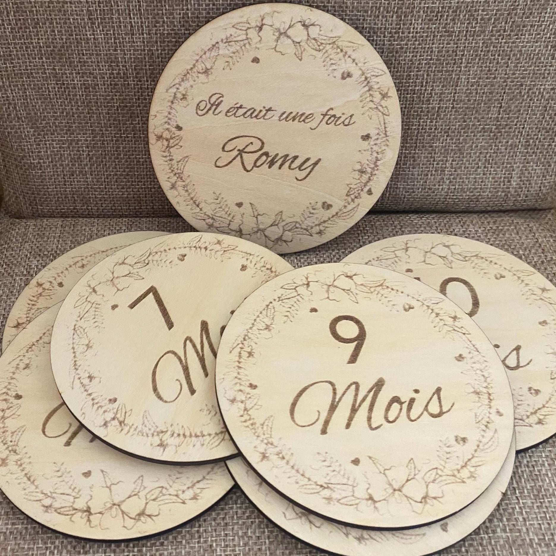 Cartes étapes bébé style bohème pour séance photo