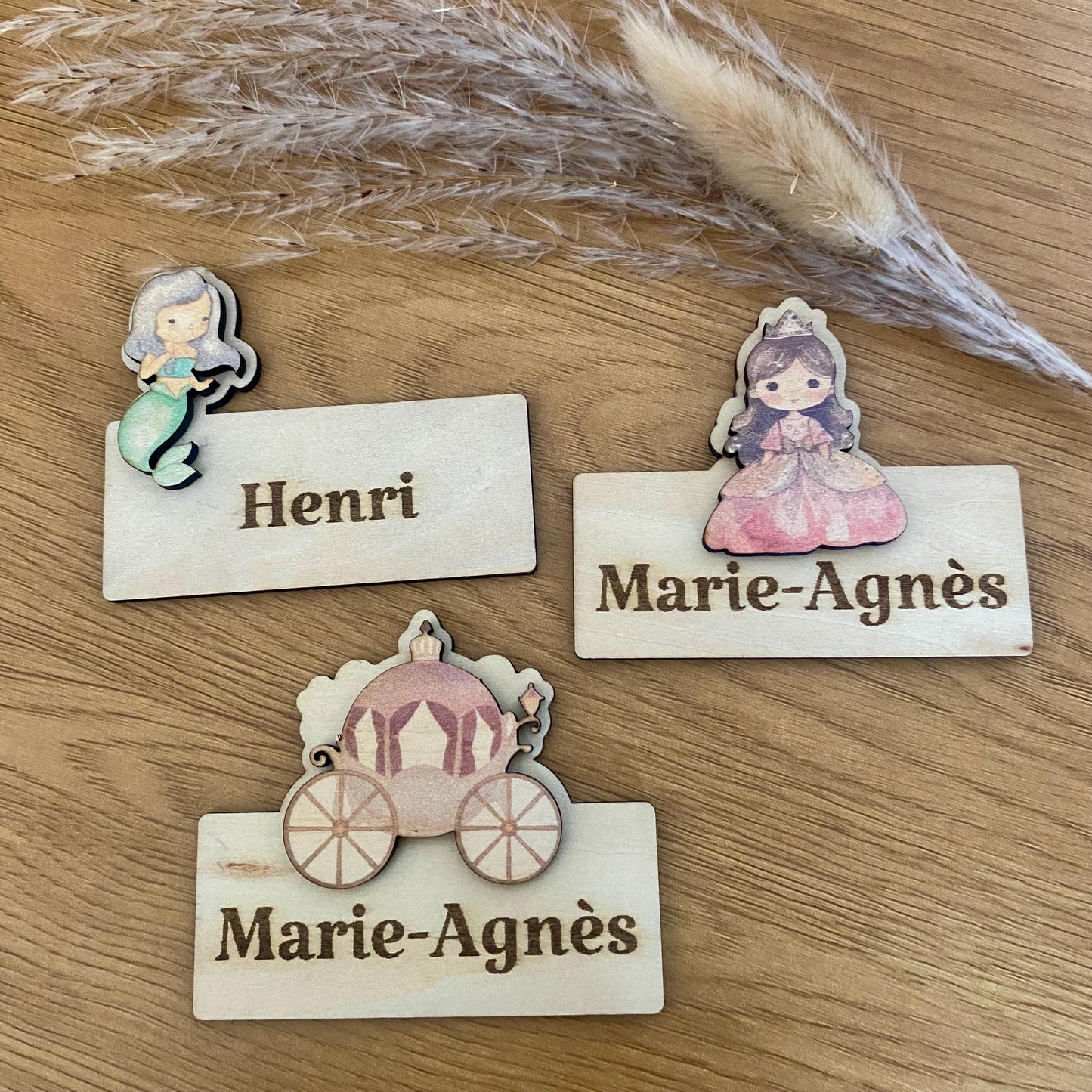 Magnet en Bois Contes & Princesses – Cadeau Invités Fête Enfant