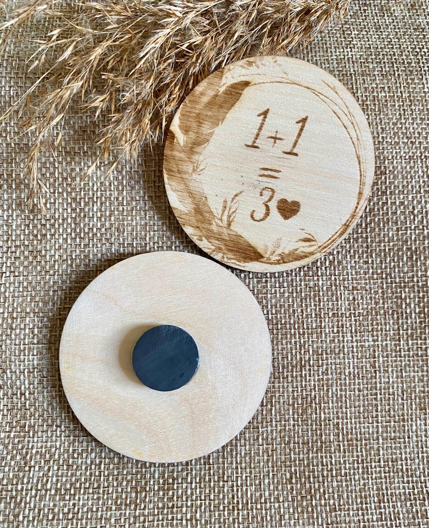 Magnet en Bois Annonce Grossesse – Idée Cadeau Originale