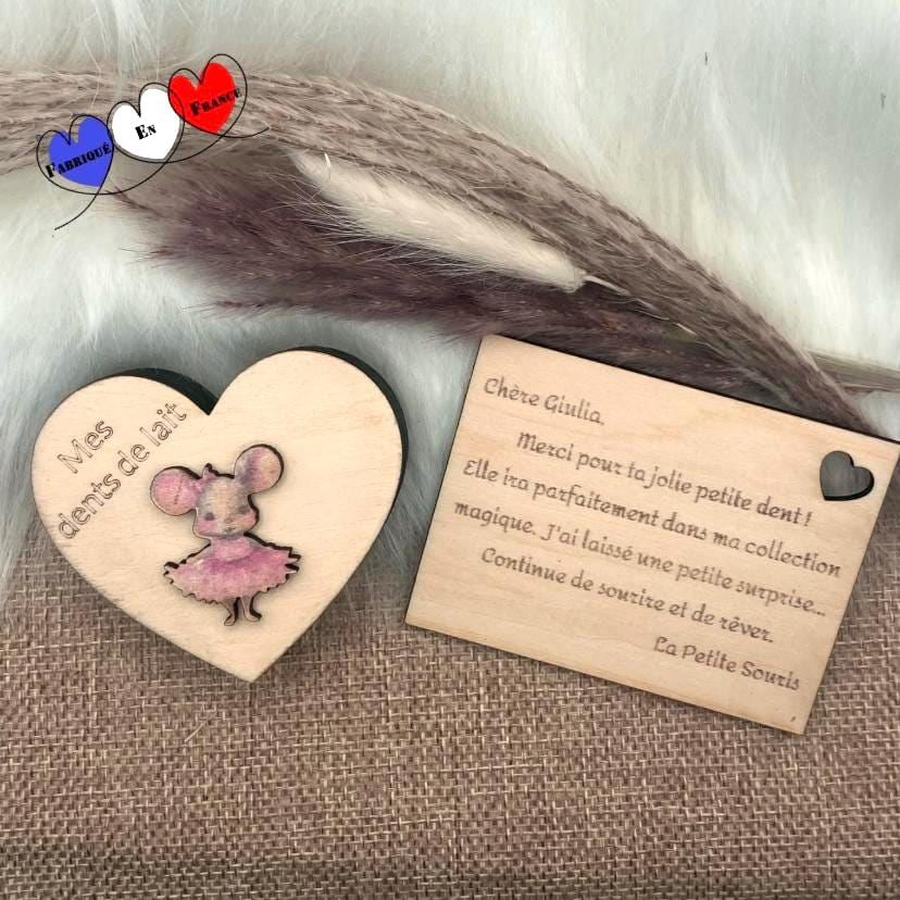 boite la petite souris et sa lettre - Prénom, choix de la forme et du personnage — tout est modulable pour créer la boîte qui ressemble vraiment à votre enfant.