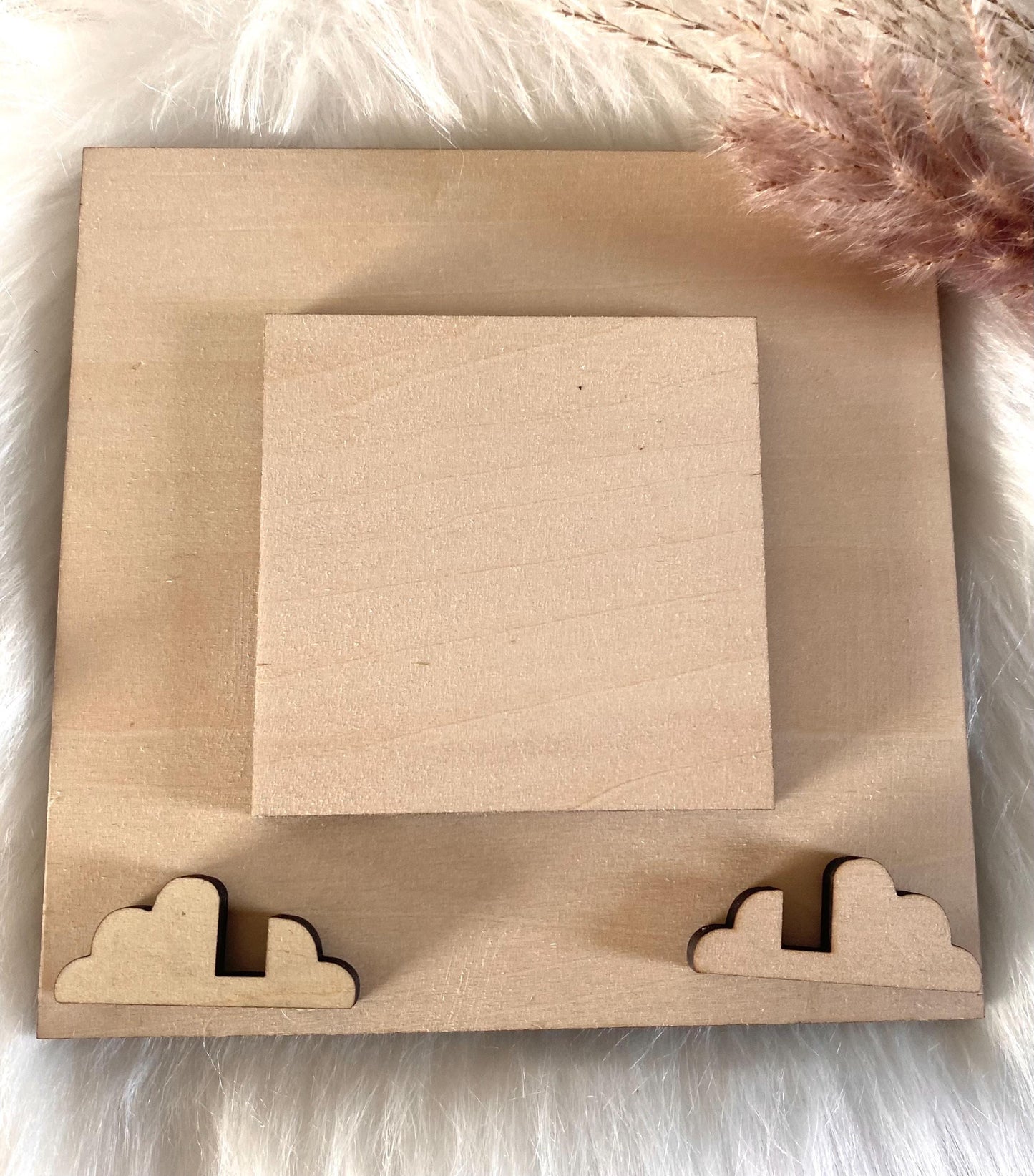 Cadre Photo en Bois "Petit Ourson" Personnalisé – Souvenir Baptême & Anniversaire (14 cm)