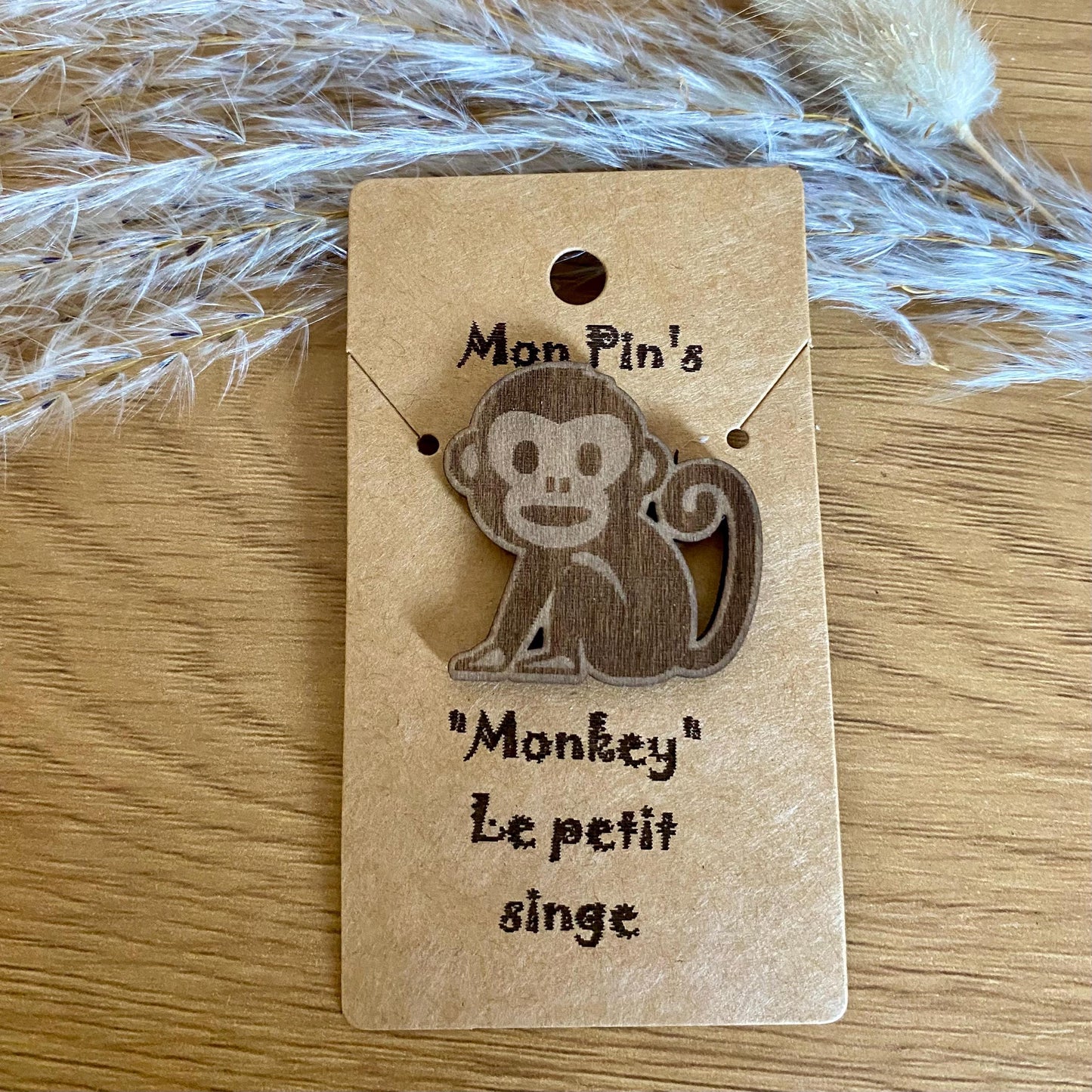 Pin's en Bois Animaux – Broche pour Sac et Vêtements Enfant