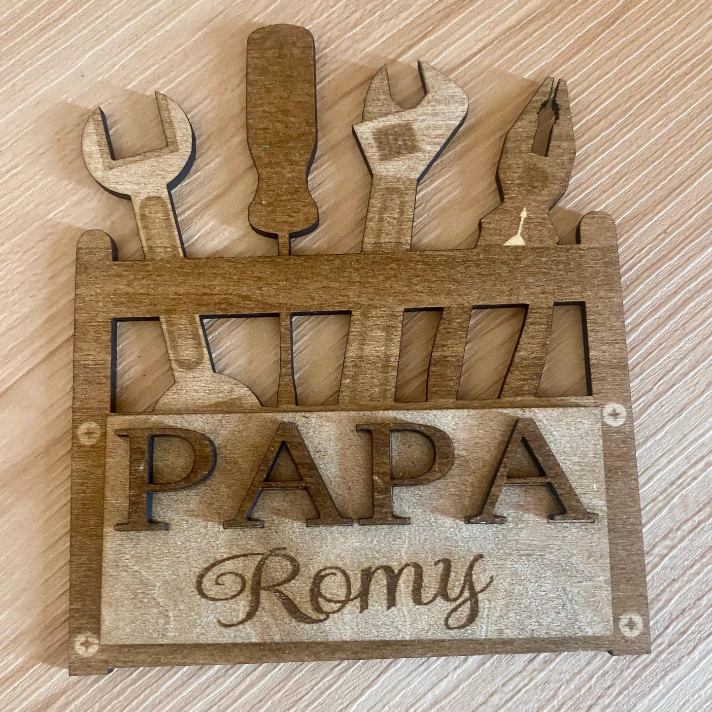 Magnet en Bois Personnalisé – Cadeau Fête des Pères