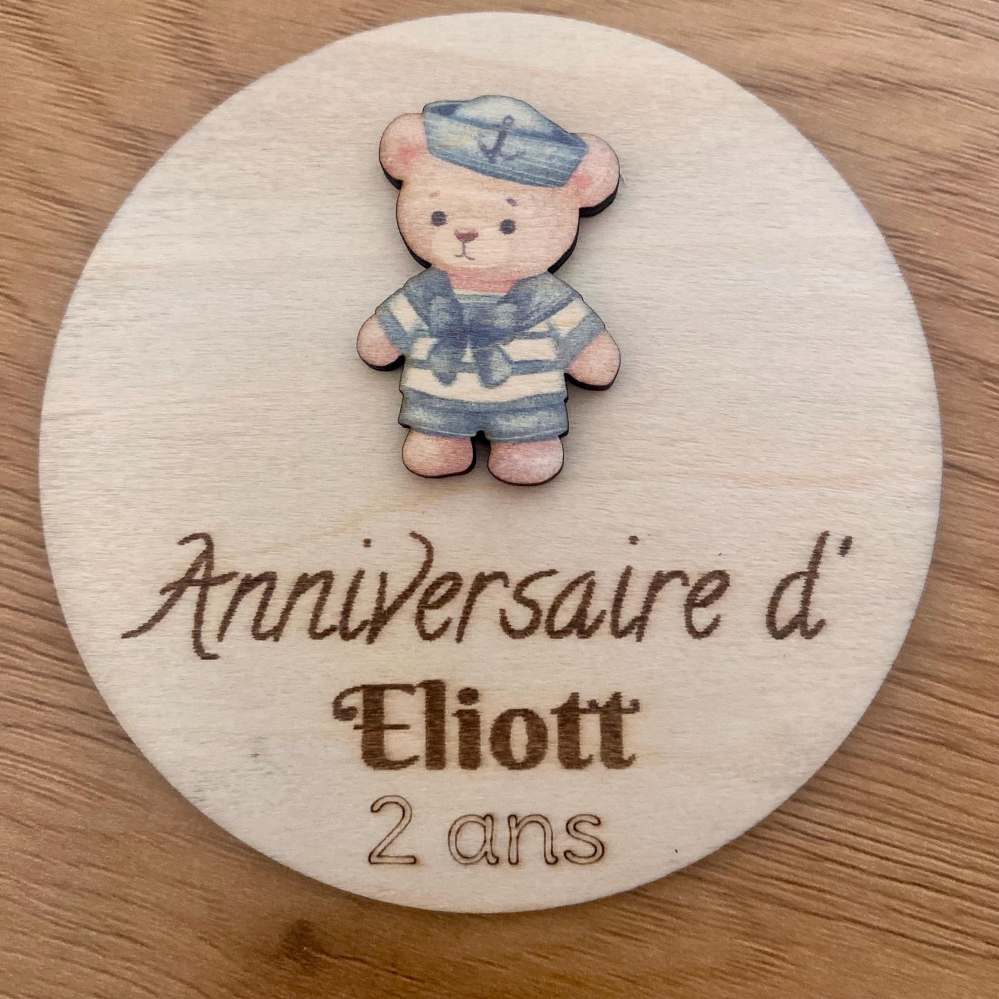 Magnets en Bois Personnalisés – Collection « Marine »