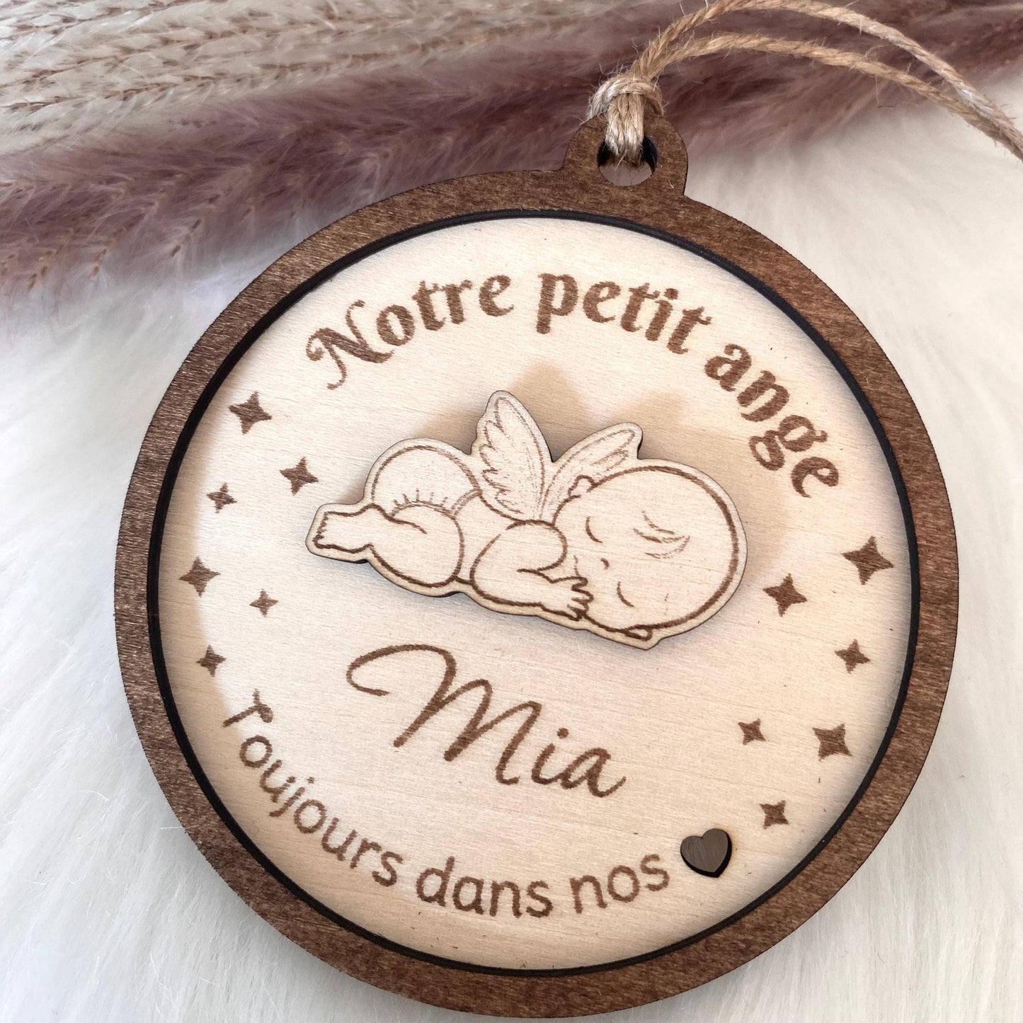 Ornement personnalisé pour parange motif ange endormi