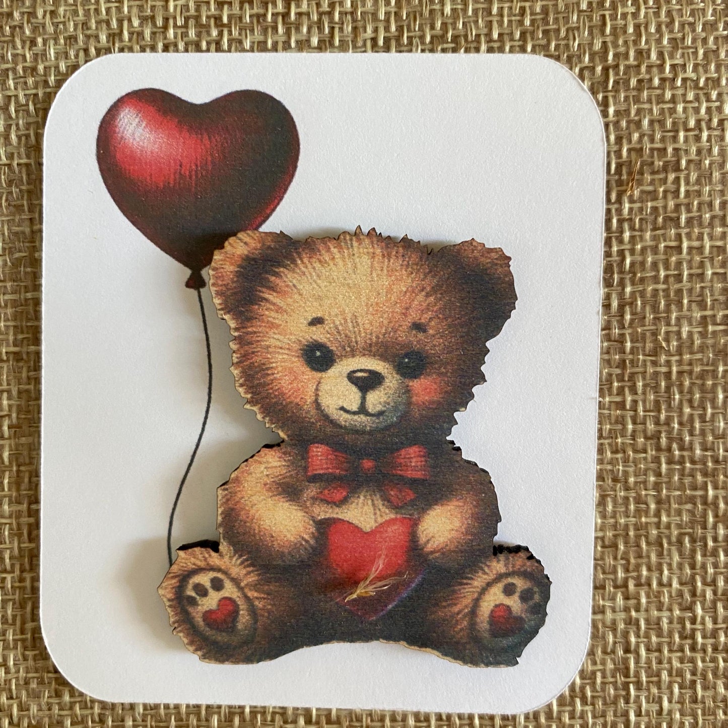 Câlin de Poche Ourson en Bois – Petit Cadeau Enfant Original