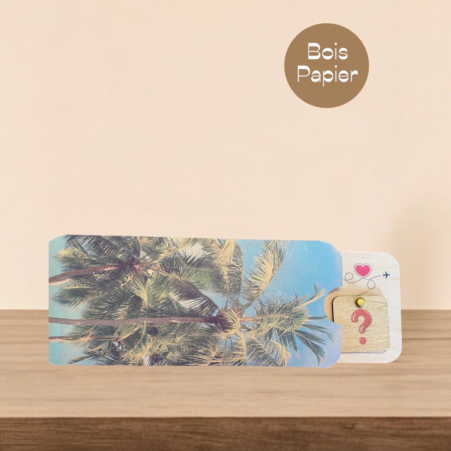 Carte d'Embarquement en Bois Personnalisée - Cadeau voyage et surprise