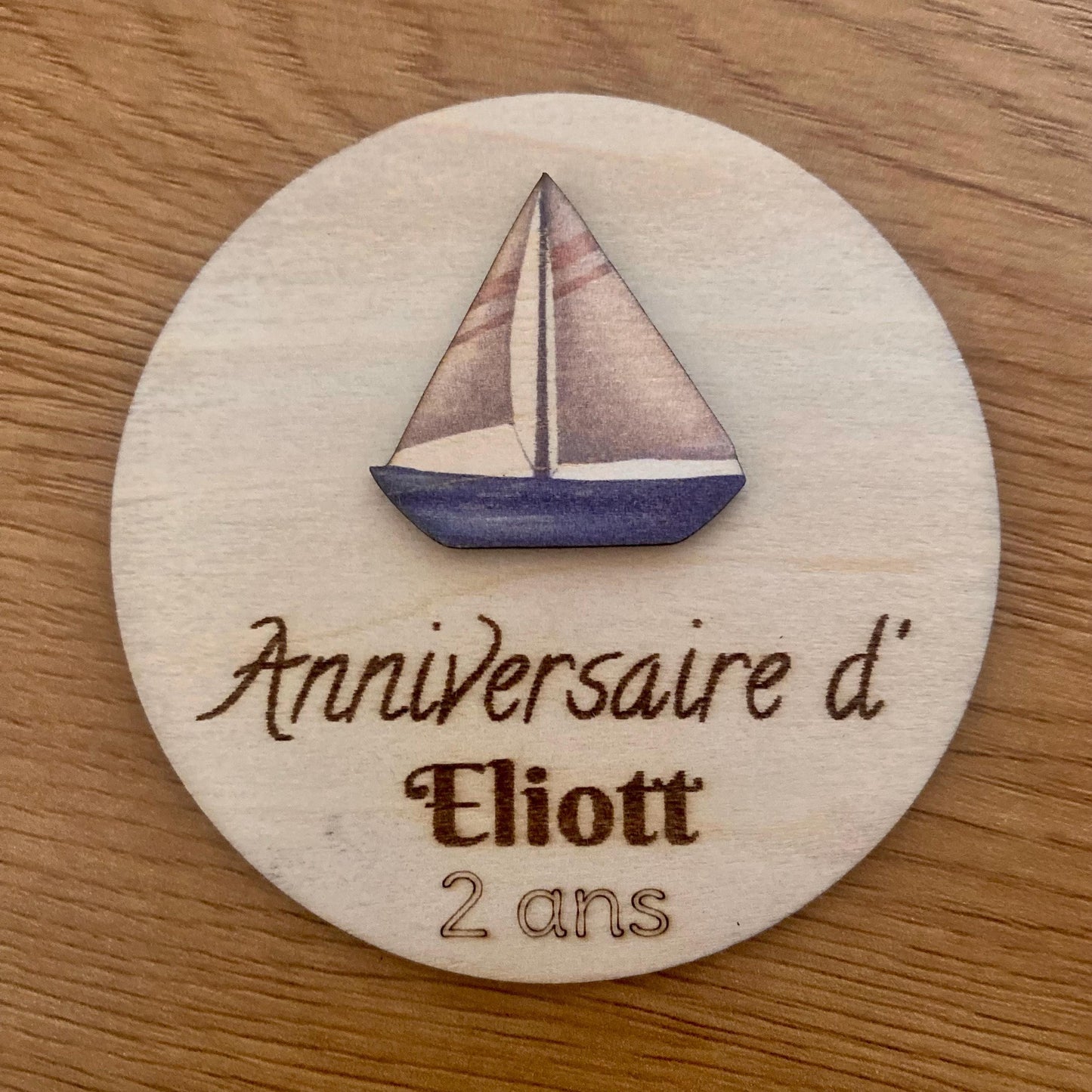 Magnets en Bois Personnalisés – Collection « Marine »