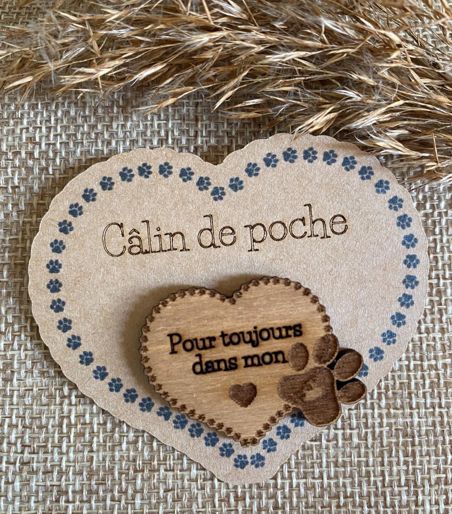 Cadeau commémoratif chien chat – « Pour toujours dans mon cœur »